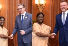 Photo of राष्ट्रपति मुर्मू ने स्लोवाकिया, सर्बिया और एस्टोनिया के नेताओं से की मुलाकात