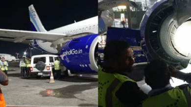 Photo of कोलकाता एयरपोर्ट पर इंडिगो विमान से टकराई कैटरिंग की गाड़ी